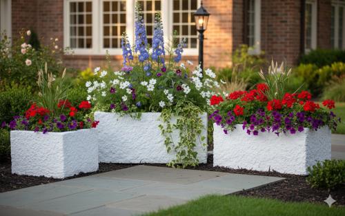 Steintröge Blumen Kasten Pflanzkasten