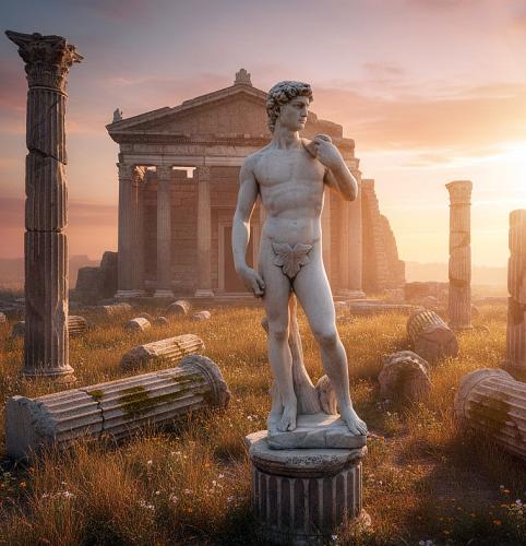 Antike David Skulptur Figur