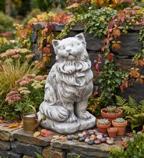 Gartenfigur Katze