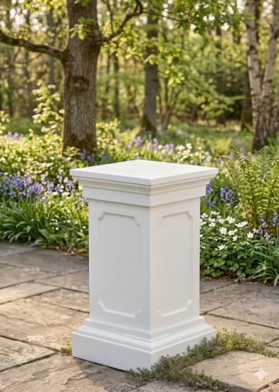 Sockel Pfeiler Säule Gartensockel Pflanzgefäße Gartenfiguren Beton Steinguss 45x45cm 87cm