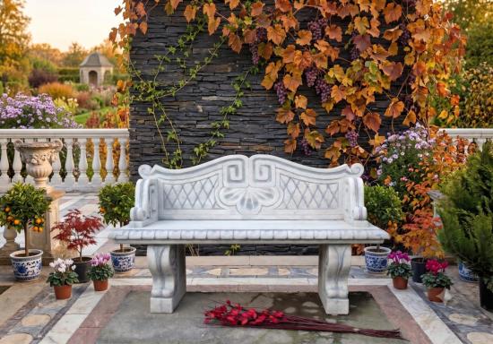 Gartenbank Beton Steinbank mit Lehne Exclusives Design Weißbeton Steinguss frostfest 240kg