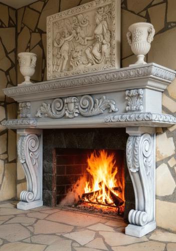 Wandkonsolen Paar für Kamin Einfassung