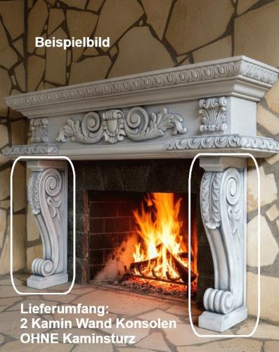 kamin Wand Zier Konsolen feuerfest aus Beton