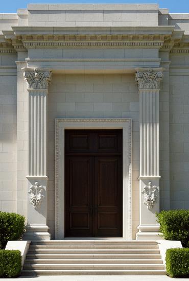 Komplette Pilaster Wandsäule mit Schmucksockel Lisene und Säulen Kapitell