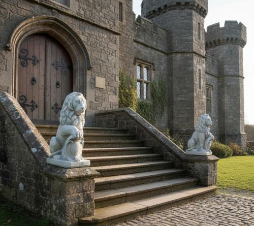 Torlöwen Garten Figuren Steinlöwen