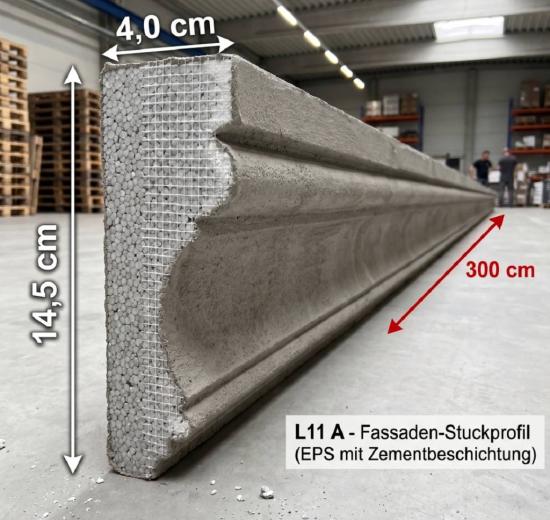 Fassadenstuck Leistenprofile Styropor Stuckprofil für Fensterlaibung L11A