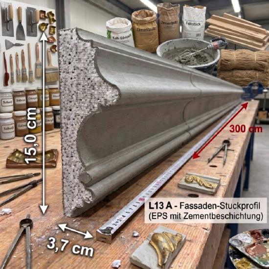 Fassadenstuck Leiste Styroporstuck Profil Stuckprofil Fassadenprofil 150x37mm L13A