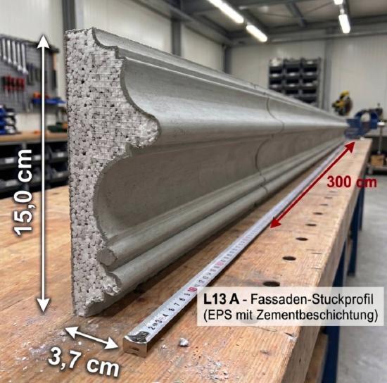 Fassadenstuck Leiste Styroporstuck Profil Stuckprofil Fassadenprofil 150x37mm L13A