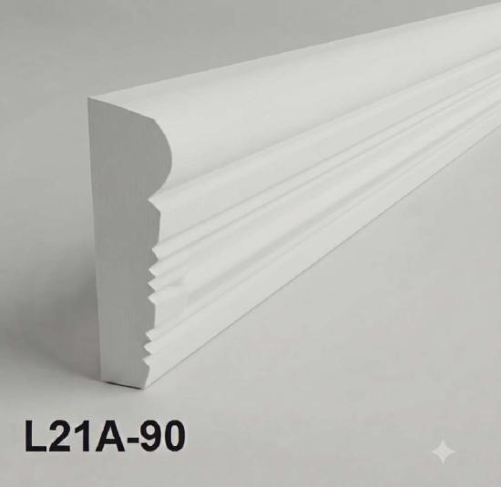 Fassadenstuck Profile Leisten Styroporstuck Fassadenprofil Fensterstuck Zierleisten 90x25mm 300cm L21A-90