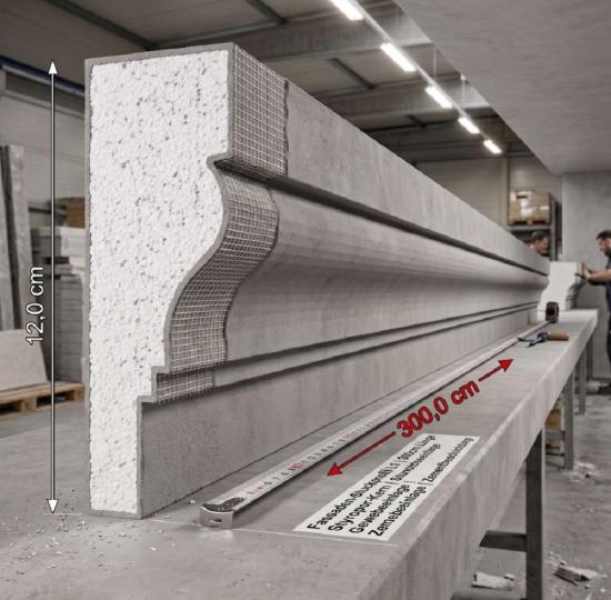 Fassadenstuck Leisten Styroporstuck Profile Styropor Stuckprofile 120x35mm 300cm L2A