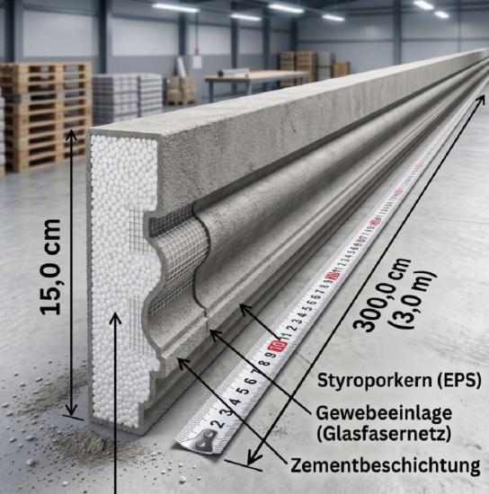Fassadenstuck Leisten Profile Baudekore Gesims Styropor Stuckprofile L5A