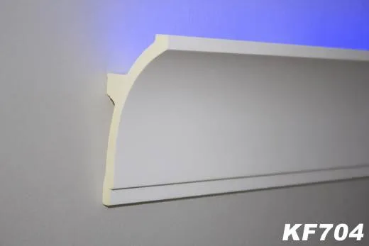 KF704 Lichtleiste für indirekte LED Beleuchtung aus PU Hartschaum 100x50mm Wandleiste 200cm
