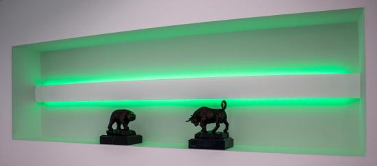 KF503 Lichtleiste für indirekte LED Beleuchtung aus PU Hartschaum 100x45mm Wandleiste 200cm