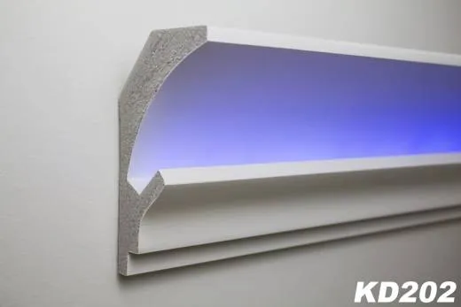KD202 Lichtleiste für indirekte LED Beleuchtung aus XPS 150x90mm Wandleiste 115cm