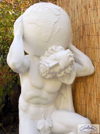Atlas Skulptur Mann mit Weltkugel