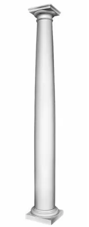 N3020 PUR Hartschaum Säulen oder Halbsäulen Säulenverkleidung Säulenschaft glatt rund 203mm Höhe 200cm
