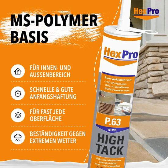 Montagekleber aus der Kartusche P63