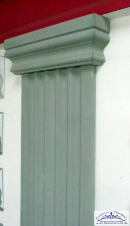 Pilaster 20cm Sockel Kapitell Höhe 105mm Fassadenstuck Styroporstuck PLA200-105