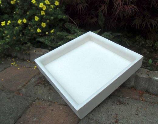 Untersetzer Wasserschale für Pflanzkübel und Pflanzgefäß aus Beton Steinguss 30x30cm