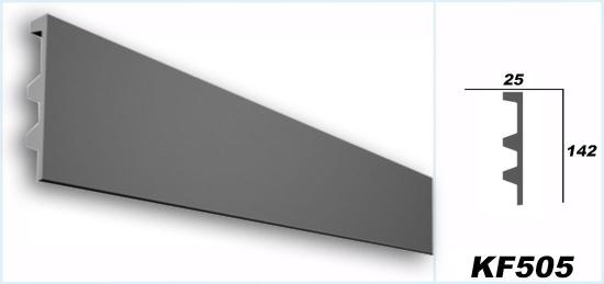 KF505 Lichtleiste für indirekte LED Beleuchtung aus PU Hartschaum 142x25mm Wandleiste 200cm