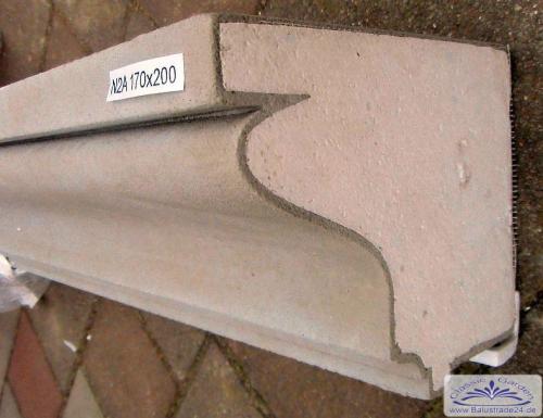 Fassadenstuck Traufkanten Styroprstuck Gesims Sockelprofilen Profile N2A-170x200mm 300cm