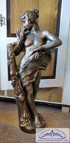 bronce gartenfigur blumenmädchen