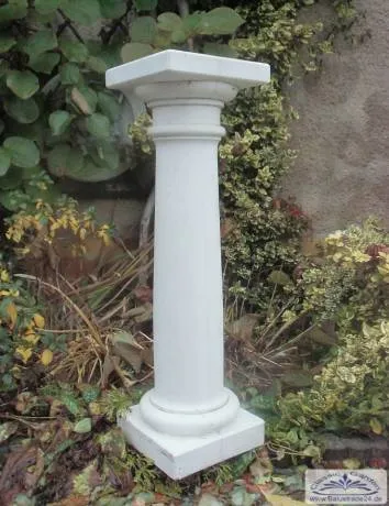 BAD-KP0451 Säule glatte runde Dekosäule für Garten und Innenbereich aus Beton Steinguss 83cm 45kg