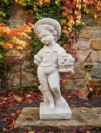 Gartenfigur Vierjahreszeiten Frühling Skulptur Steinfigur Beton Steinguss Figur 69cm