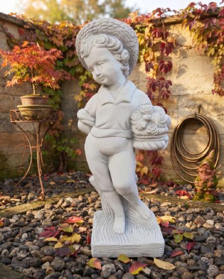 Gartenfigur Vierjahreszeiten Frühling Skulptur Steinfigur Beton Steinguss Figur 69cm