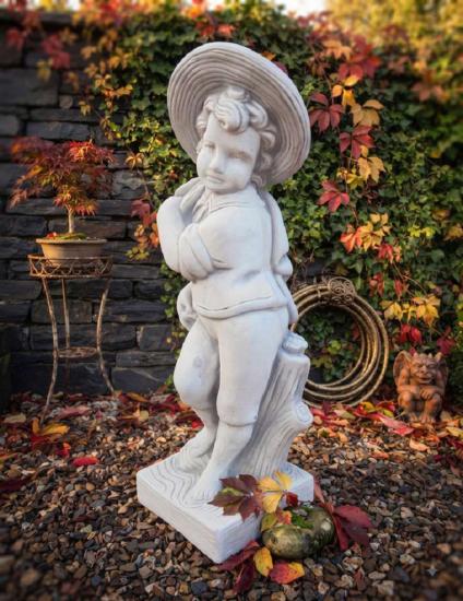 Gartenfigur Vierjahreszeiten Winter Skulptur Steinfigur Beton Setinguss Figur 67cm 31kg