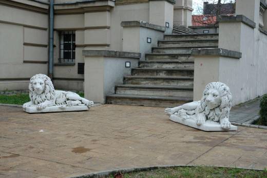 2 Löwen Skulpturen