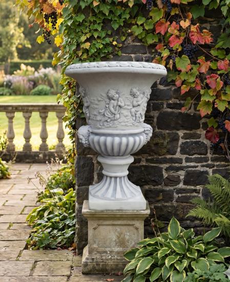 Pflanzamphore Himmelspforte Ziervase Pflanzgefäß Blumenkübel Engel Parkvase 78cm 95kg