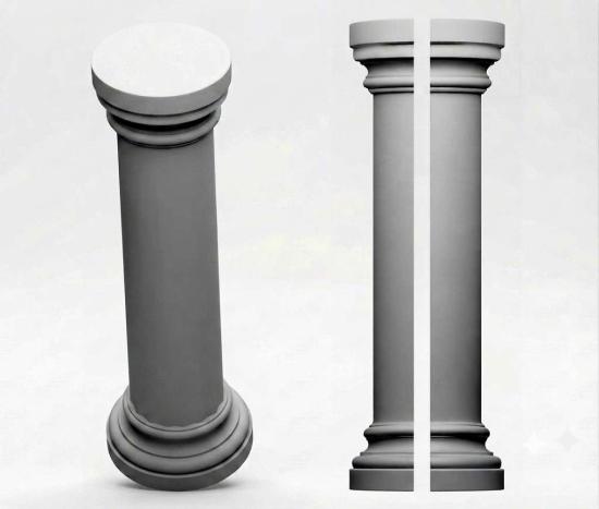 Styroporsäule 15cm runde glatte Halbschalen Säulenverkleidung SA15G