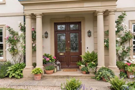 runde Säulen für Haus Eingang