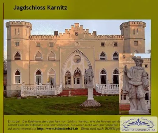 Figur im Schlosshof Karnitz