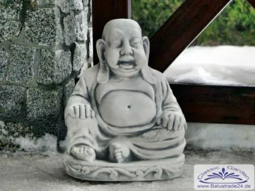 S101070 Sitzender Buddha Figur für asiatischen Garten Dekoration als Steinfigur aus Beton Steinguss 39cm 30kg