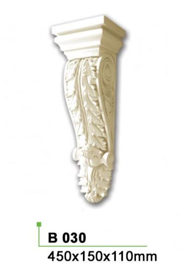 B030 Konsole als schmuckvolle leichte Wandkonsole aus Polyurethan Hartschaum 450x150mm Tiefe 110mm