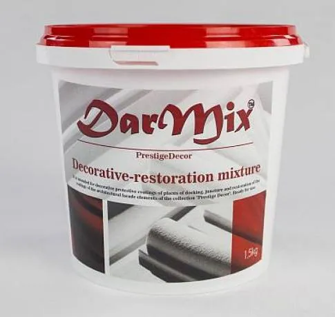 Spachtelmasse DARMIX für Fassadenstuck Fassadenstuckleisten Säulen auf Styroporbasis 1500g