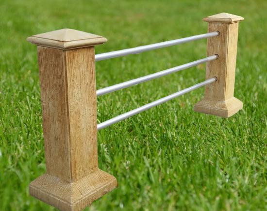 Beton Pfosten mit Löcher für Rohre