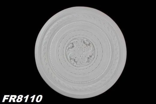 FR8110 Zier Deckenrosette aus Polyurethan Hartschaum mit weißer Oberfläche 66cm