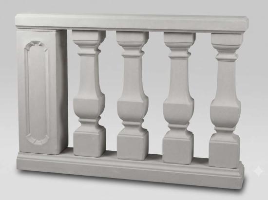 Balustraden Geländer quadratischen historische Baluster Säulen 90cm