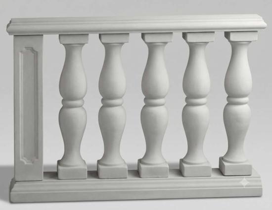 TYP-09 Balustraden Geländer Weißbeton Baluster Säulen 92cm