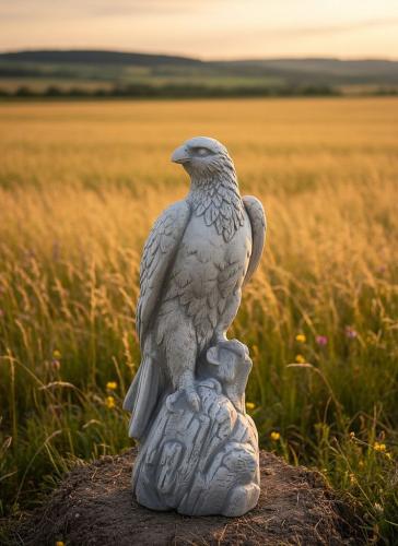Figur-Falke-Gartenfigur