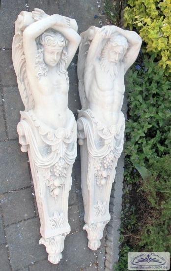 Wandkonsolen Karyatiden Wandfiguren Balkonstützen Kaminumrandung Balkonwinkel Skulpturen Galionsfiguren Fassadenstuck