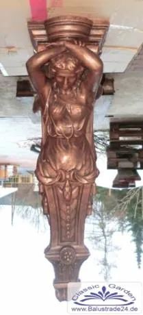 kaminumrandung gartenfigur wandkonsole balkonwinkel gartendekoration weiblich frau