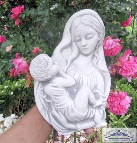 SA-N667 Wandrelief der Heiligen Maria mit kind Heiligenfigur Relief Mutter Gottes 33cm 5kg