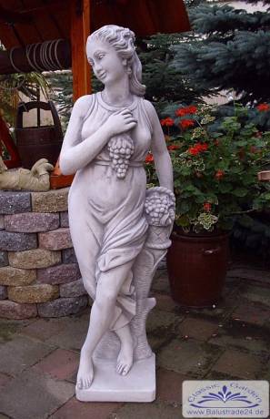 Gartenfigur Weingöttin Frau mit Wein Gartendekoration Skulptur als Steinfigur 140cm 126kg S271