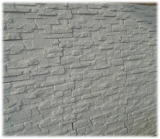 Riemchen Wandverkleidung Wandplatten Verkleidung Gips oder Weißbeton Wandverblender Steine 49x19cm