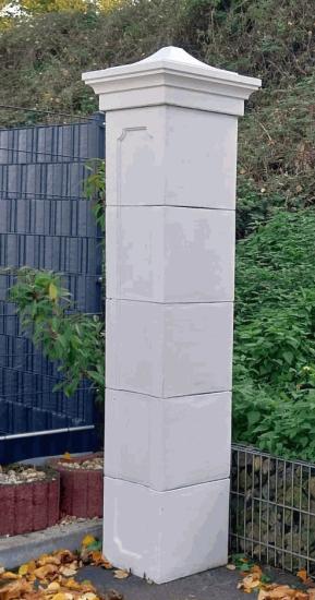 Beton Torpfeiler System mit Sockel Pfeilerelemente mit oder ohne Kugel Abdeckplatte Betonwürfel 40x40x40cm