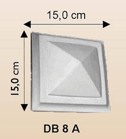 DB8A Aussenstuck Fensterumrahmung Eckplatte Fassadenstuck Rombus Zierplatte 150x150mm Zierstuck Element